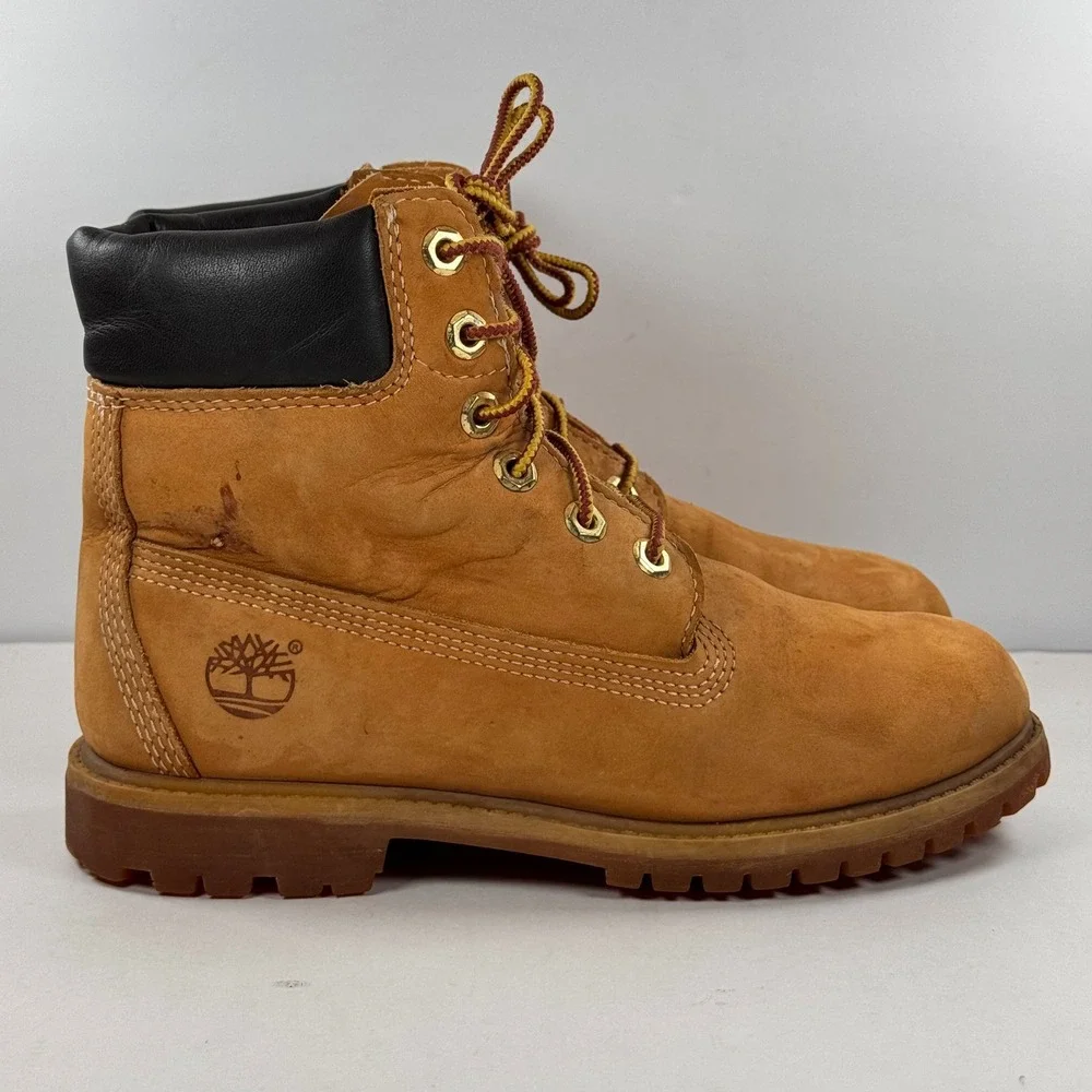 Timberland 6 Inch Premium Waterproof Boots Wheat Nubuck Leather 10361 Men's7M